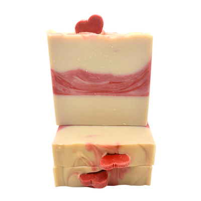 strawberries and cream sweet artisan soap